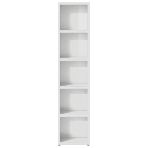vidaXL CD-reoler 2 stk. 21x16x93,5 cm spånplade hvid højglans