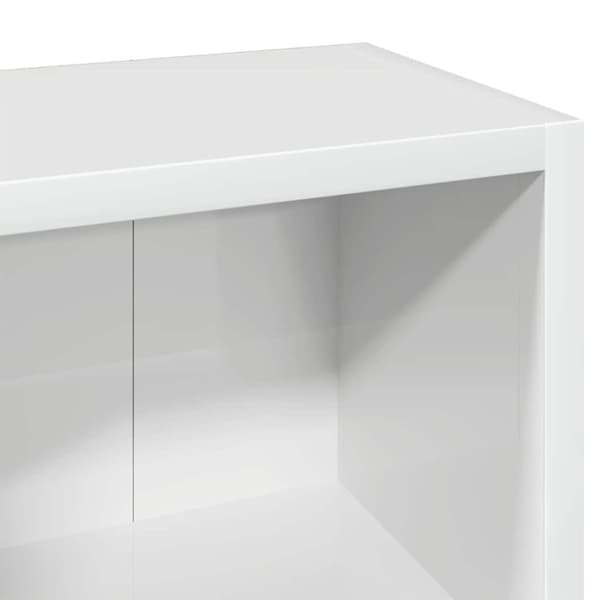 vidaXL CD-reoler 2 stk. 21x16x93,5 cm spånplade hvid højglans
