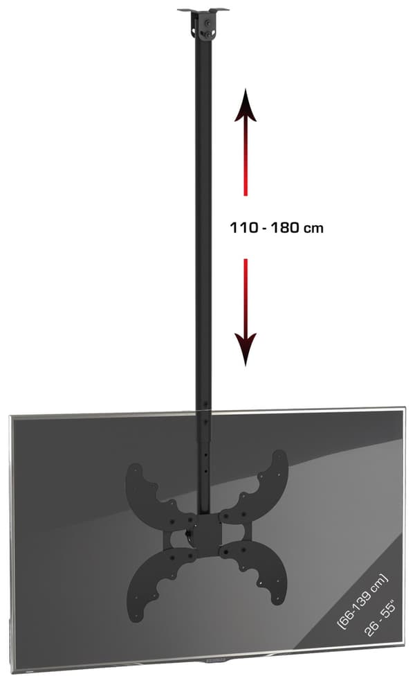 B-DX 400 Maxi TV-takfäste antracit.