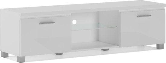 TV -möbler - LED TV -skåp - Modern TV -möbler White - 2 Dörrar förvaringsskåp - TV -möbler förvaringsbrädor - 150x40x42cm - White