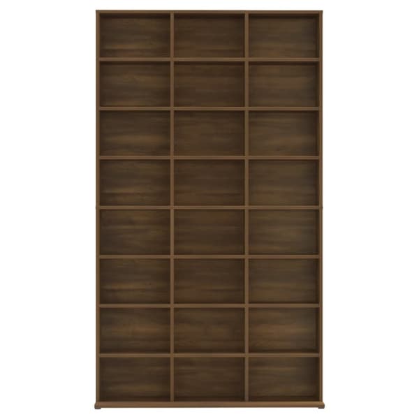 vidaXL reol 102x23x177,5 cm konstrueret træ brun egetræsfarve