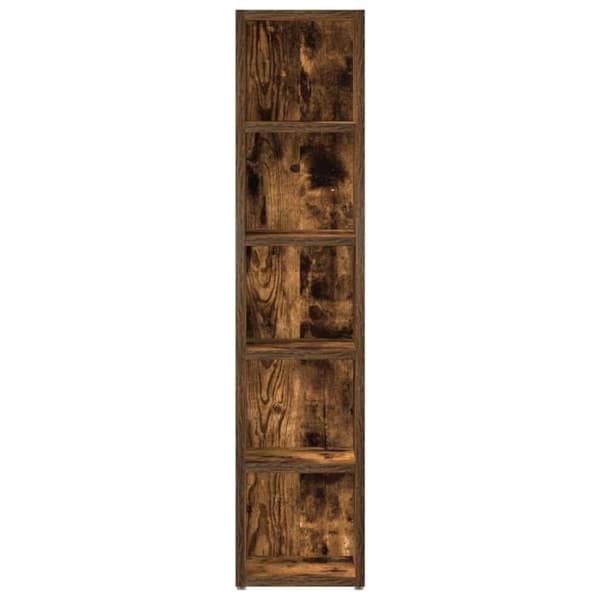 vidaXL CD-skap 2 stk røkt eik 21x16x93,5 cm konstruert tre