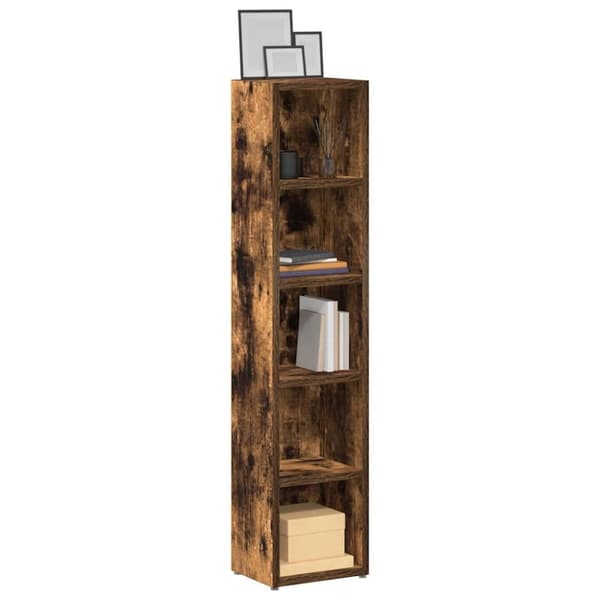 vidaXL CD-skap 2 stk røkt eik 21x16x93,5 cm konstruert tre