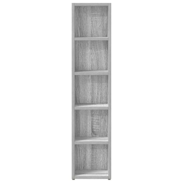 vidaXL CD-hyllor 2 st grå sonoma 21x16x93,5 cm konstruerat trä