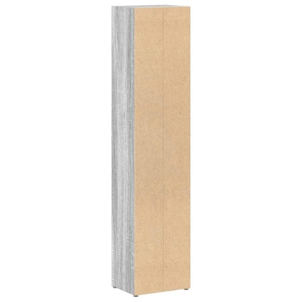 vidaXL CD-hyllor 2 st grå sonoma 21x16x93,5 cm konstruerat trä