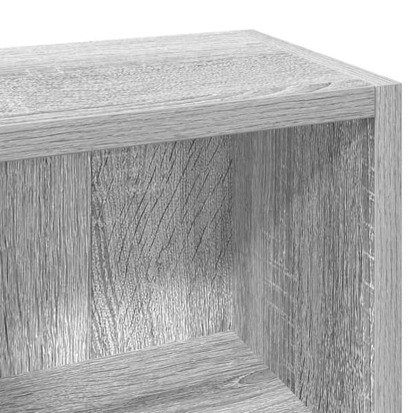 vidaXL CD-hyllor 2 st grå sonoma 21x16x93,5 cm konstruerat trä