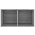 Miniatyrbilde 4 av 10: vidaXL Oppbevaringsboks LP grå sonoma 71x34x36 cm konstruert tre