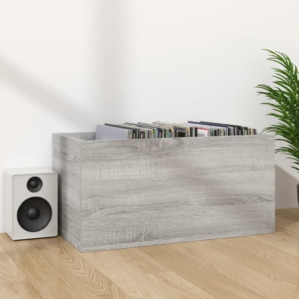 vidaXL Oppbevaringsboks LP grå sonoma 71x34x36 cm konstruert tre