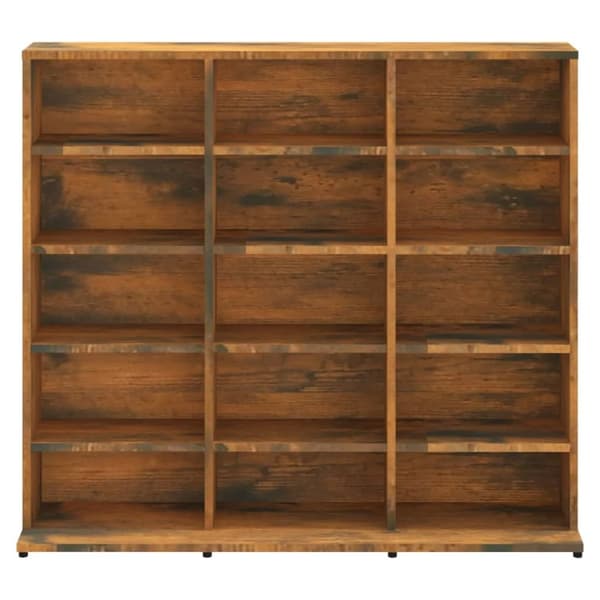 vidaXL CD-hylly savutammi 100x23x89,5 cm tekninen puu