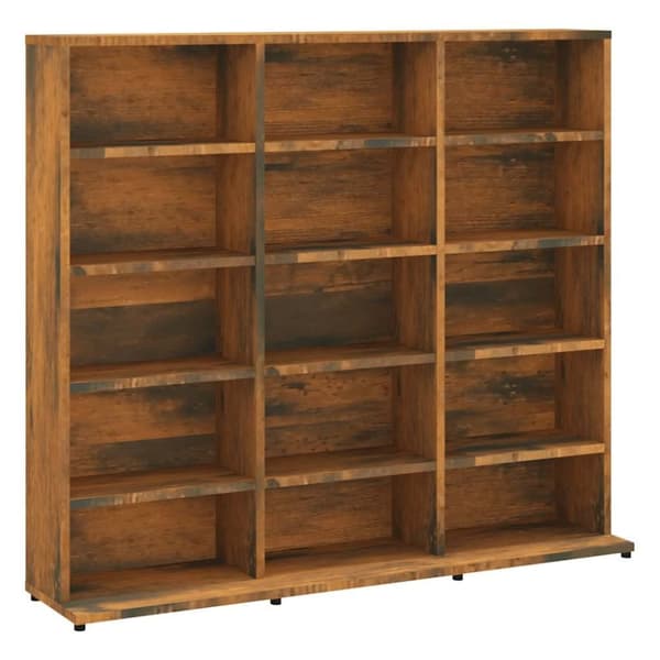 vidaXL CD-hylly savutammi 100x23x89,5 cm tekninen puu