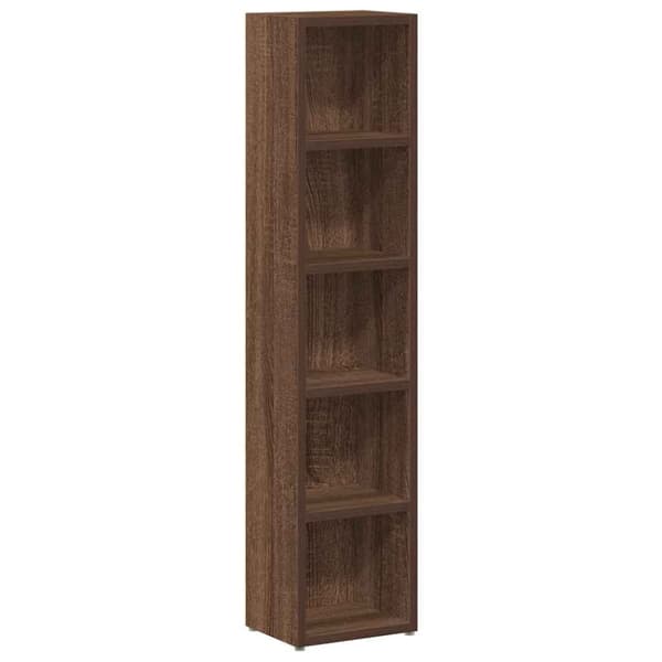 vidaXL CD-hyllyt 2 kpl ruskea tammi 21x16x93,5 cm tekninen puu