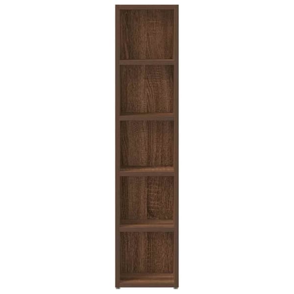 vidaXL CD-hyllyt 2 kpl ruskea tammi 21x16x93,5 cm tekninen puu