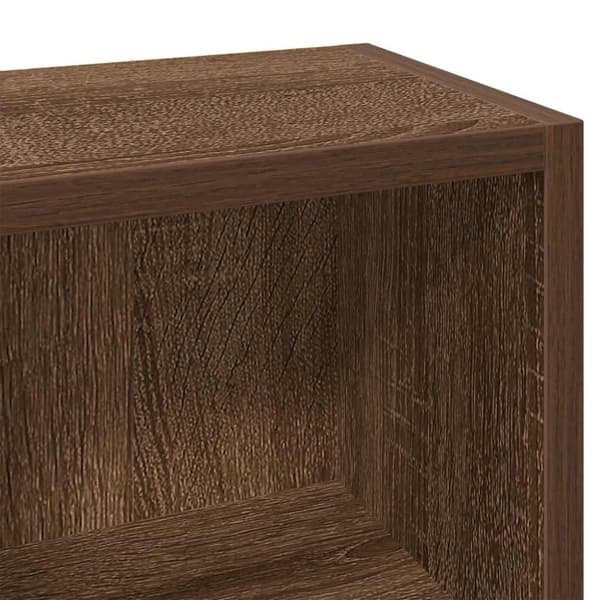 vidaXL CD-hyllyt 2 kpl ruskea tammi 21x16x93,5 cm tekninen puu
