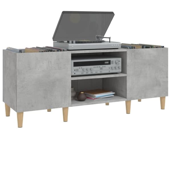 vidaXL vinylskab 121x38x48 cm konstrueret træ betongrå