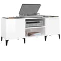 Miniatyrbillede 4 af 8: vidaXL vinylskab 121x38x48 cm konstrueret træ hvid