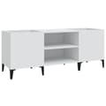 Miniatyrbillede 1 af 8: vidaXL vinylskab 121x38x48 cm konstrueret træ hvid