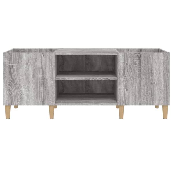 vidaXL vinylskab 121x38x48 cm konstrueret træ grå sonoma-eg