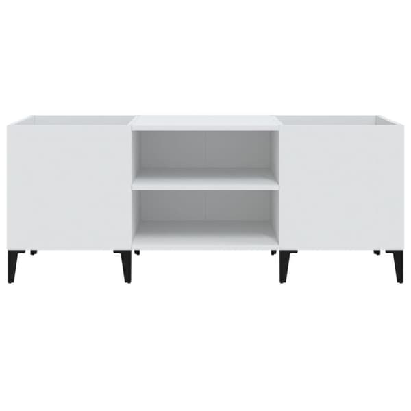 vidaXL Hifi-benk hvit 121x38x48 cm konstruert tre