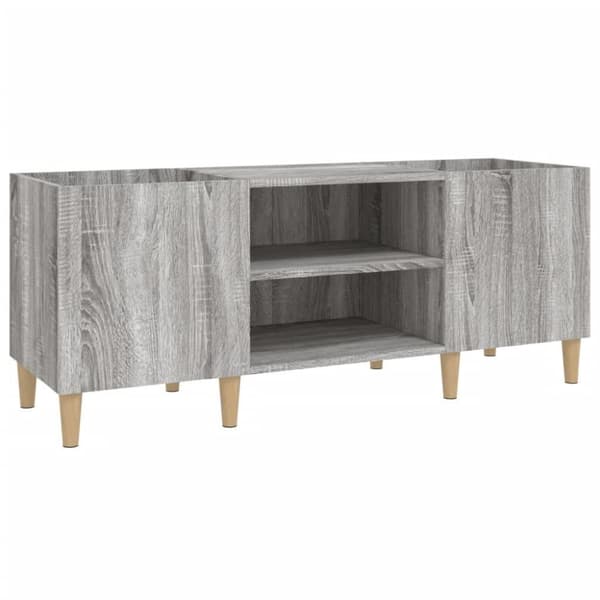 vidaXL Hifi-benk grå sonoma 121x38x48 cm konstruert tre