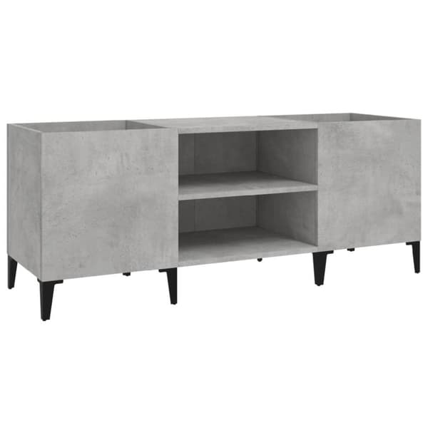 vidaXL Stereobänk betong-grå 121x38x48 cm konstruerat trä