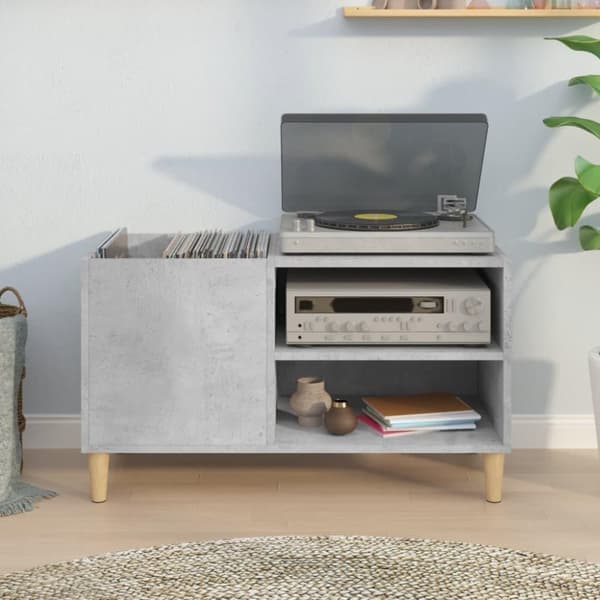 vidaXL Hifi-benk betonggrå 84,5x38x48 cm konstruert tre