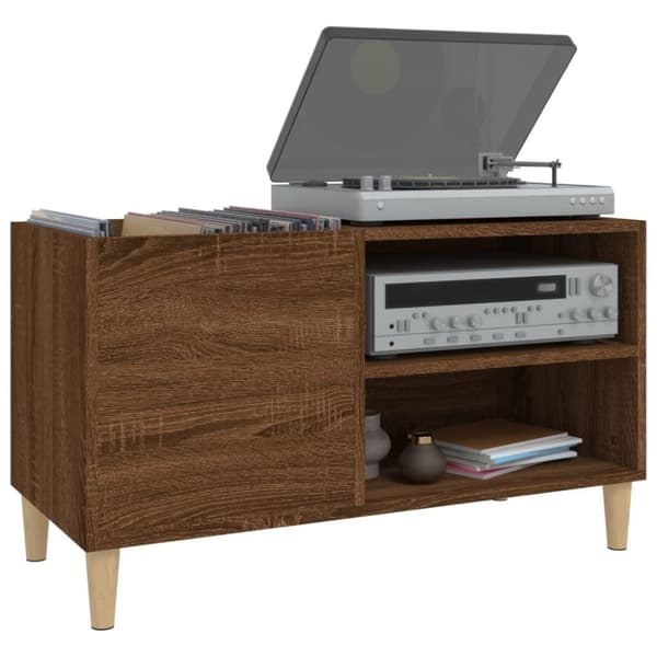 vidaXL Hifi-benk brun eik 84,5x38x48 cm konstruert tre
