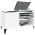 Miniatyrbilde 4 av 8: vidaXL Hifi-benk hvit 84,5x38x48 cm konstruert tre