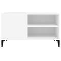 Miniatyrbilde 5 av 8: vidaXL Hifi-benk hvit 84,5x38x48 cm konstruert tre