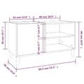 Miniatyrbilde 8 av 8: vidaXL Hifi-benk hvit 84,5x38x48 cm konstruert tre