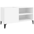 Miniatyrbilde 1 av 8: vidaXL Hifi-benk hvit 84,5x38x48 cm konstruert tre