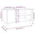 Miniatyrbilde 8 av 8: vidaXL Hifi-benk hvit 84,5x38x48 cm konstruert tre