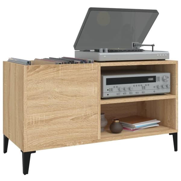vidaXL Hifi-benk sonoma eik 84,5x38x48 cm konstruert tre
