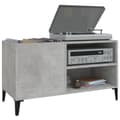 Miniatyrbilde 4 av 8: vidaXL Hifi-benk betonggrå 84,5x38x48 cm konstruert tre