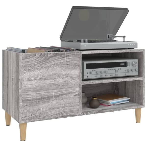 vidaXL vinylskab 84,5x38x48 cm konstrueret træ grå sonoma-eg