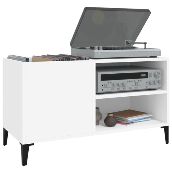 vidaXL vinylskab 84,5x38x48 cm konstrueret træ hvid