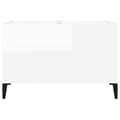 Miniatyrbilde 5 av 8: vidaXL Hifi-benk høyglans hvit 74,5x38x48 cm konstruert tre