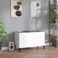 Miniatyrbilde 2 av 8: vidaXL Hifi-benk høyglans hvit 74,5x38x48 cm konstruert tre