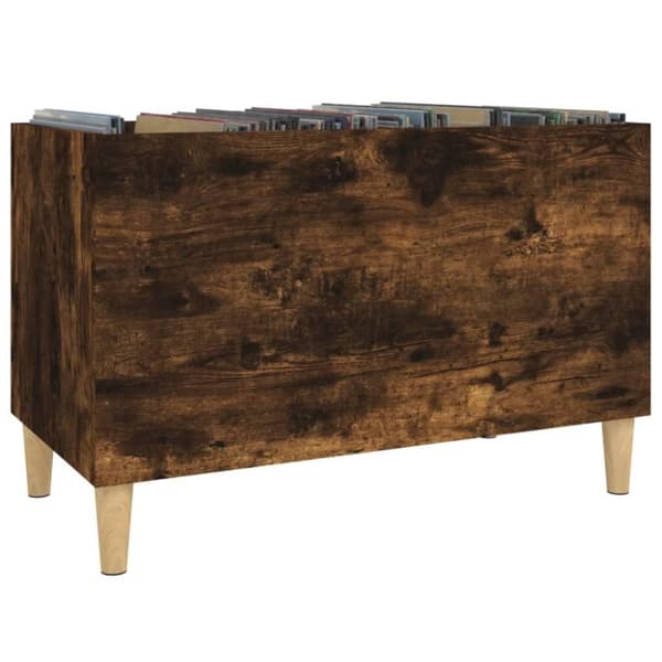 vidaXL Stereobänk rökfärgad ek 74,5x38x48 cm konstruerat trä