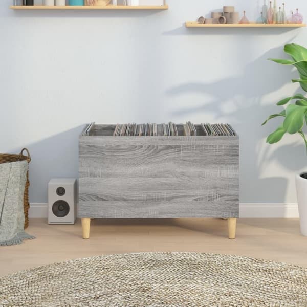 vidaXL Stereobänk grå sonoma 74,5x38x48 cm konstruerat trä