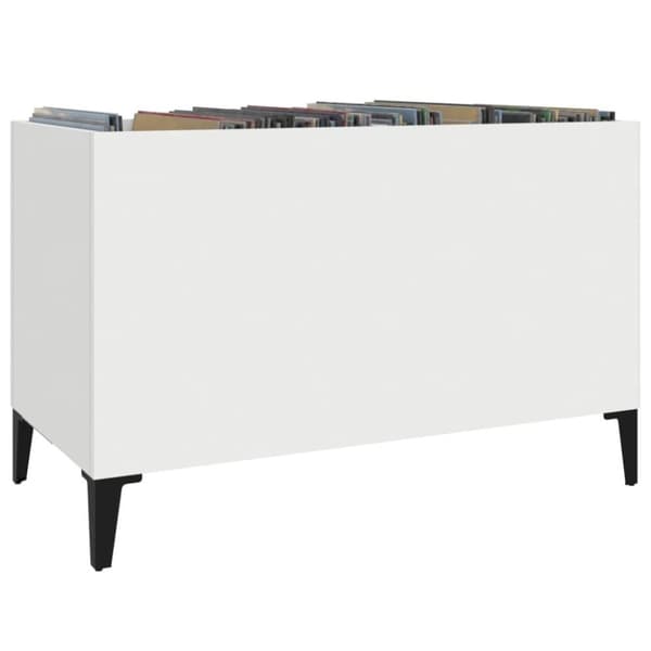 vidaXL Stereobänk vit 74,5x38x48 cm konstruerat trä