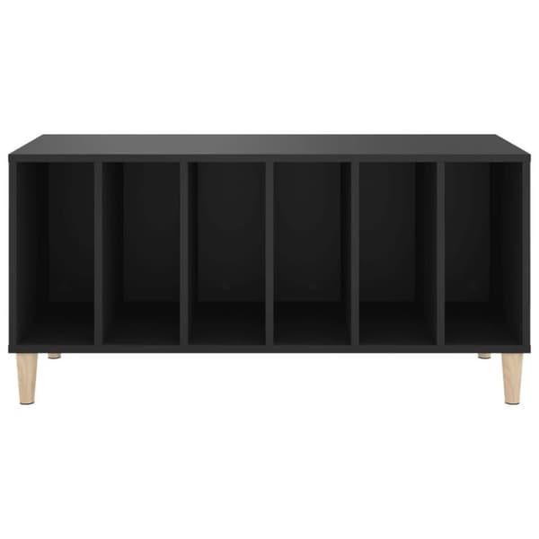 vidaXL Stereobänk svart 100x38x48 cm konstruerat trä