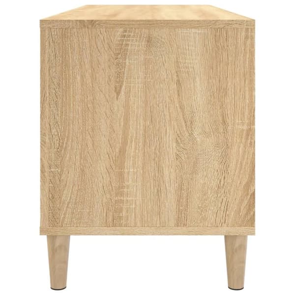 vidaXL Stereobänk sonoma-ek 100x38x48 cm konstruerat trä