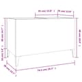 Miniatyrbilde 8 av 8: vidaXL Hifi-benk grå sonoma 74,5x38x48 cm konstruert tre