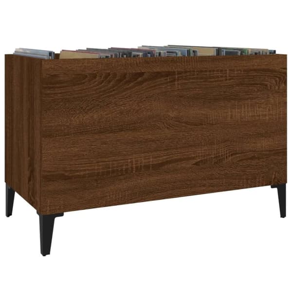vidaXL Hifi-benk brun eik 74,5x38x48 cm konstruert tre