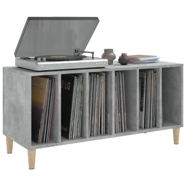 vidaXL Hifi-benk betonggrå 100x38x48 cm konstruert tre