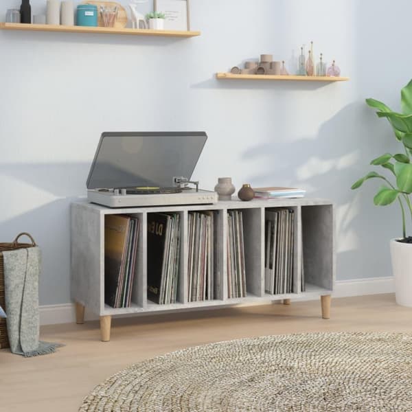 vidaXL Hifi-benk betonggrå 100x38x48 cm konstruert tre