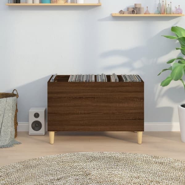 vidaXL vinylskab 74,5x38x48 cm konstrueret træ brun egetræsfarve