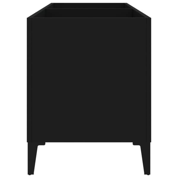 vidaXL LP-levyjen säilytyskaappi musta 74,5x38x48 cm tekninen puu