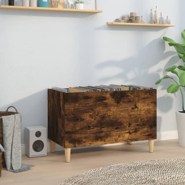 vidaXL vinylskab 74,5x38x48 cm konstrueret træ røget egetræsfarve