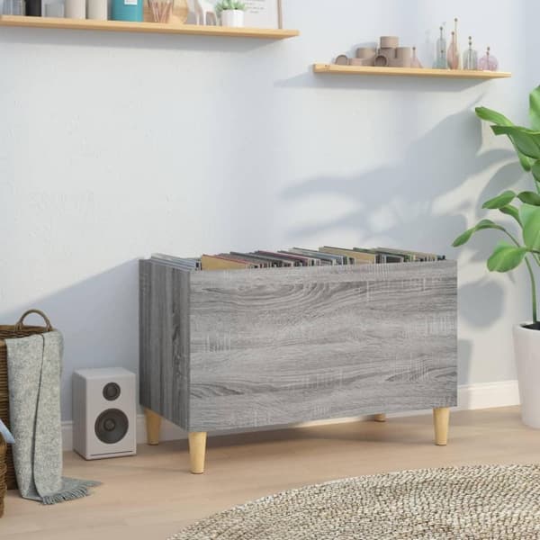 vidaXL vinylskab 74,5x38x48 cm konstrueret træ grå sonoma-eg